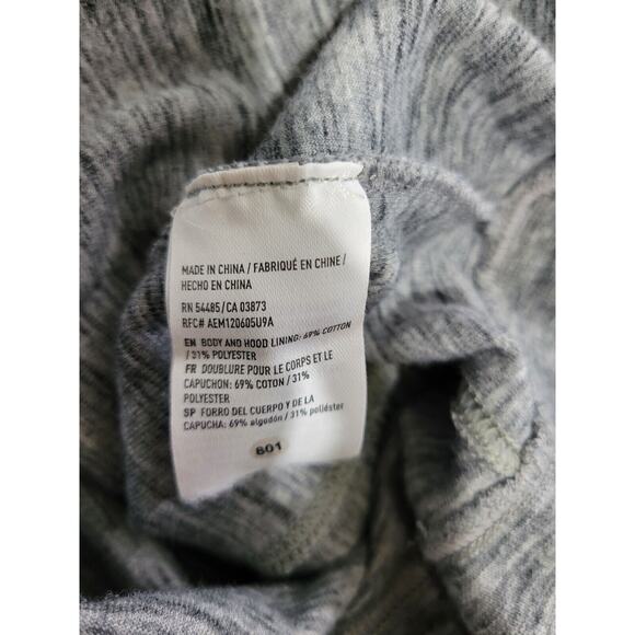 American Eagle Mens Medium Active Flex Gray Zip Side Pockets Hooded Sweatshirt - Picture 10 of 10